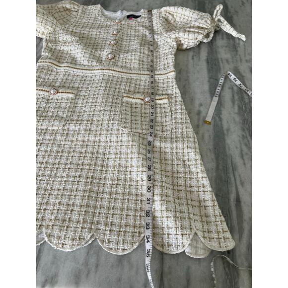 Simply Southern Retro Look Boucle Mini Dress Woman’s Size Medium Pockets - Picture 14 of 14